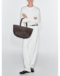MASSIMO DUTTI - Medium Braided Nappa Leather Tote Bag - Lyst