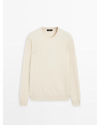 MASSIMO DUTTI - Tricot Trui Van Katoenmix Met Structuur - Lyst