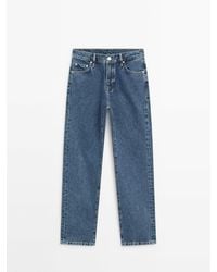 MASSIMO DUTTI - Straight Fit Low-Rise Jeans - Lyst