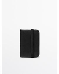 MASSIMO DUTTI - Tarjetero Con Solapa Piel Napa - Lyst