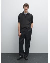 MASSIMO DUTTI - Polo En Maille Regular Fit 100 Coton - Lyst