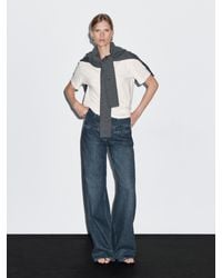 MASSIMO DUTTI - Jeans Wide Leg Tiro Alto Detalle Bolsillos - Lyst