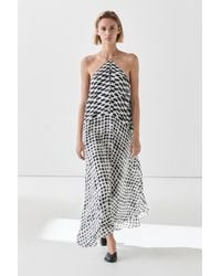 MASSIMO DUTTI - Printed Flared Midi Dress - Lyst