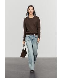 MASSIMO DUTTI - Wool Blend Knit Sweater With Round Neck - Lyst