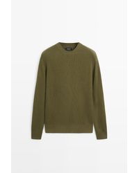 MASSIMO DUTTI - Geribde Trui Van Katoenmix - Lyst