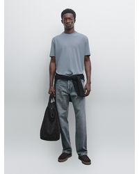 MASSIMO DUTTI - 100% Cotton Medium Weight T-Shirt - Lyst