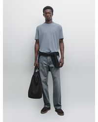 MASSIMO DUTTI - 100% Cotton Medium Weight T-Shirt - Lyst