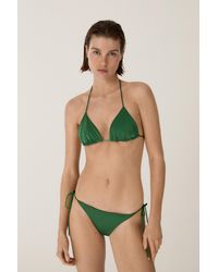 MASSIMO DUTTI - Shiny Triangle Bikini Top - Lyst