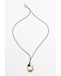 MASSIMO DUTTI - Halskette Mit Twist-Ring - Lyst