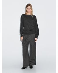 MASSIMO DUTTI - Pantalón Cintura Elástica Con Lana - Lyst