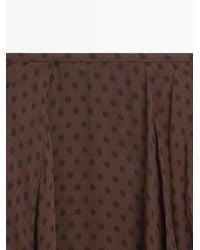 MASSIMO DUTTI - Flared Polka Dot Midi Skirt - Lyst