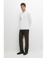 MASSIMO DUTTI - 100% Cotton Long Sleeve Boxy T-Shirt - Lyst
