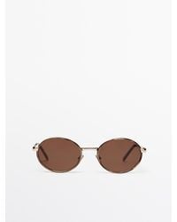 MASSIMO DUTTI - Contrast Round Sunglasses - Lyst