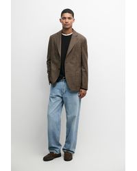 MASSIMO DUTTI - 100% Wool Houndstooth Blazer - Lyst