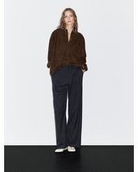 MASSIMO DUTTI - Wide-Leg-Hose Mit Halbhohem Bund Und Nadelstreifen - Lyst