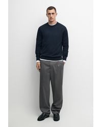 MASSIMO DUTTI - Cotton Blend Knit Sweater - Lyst