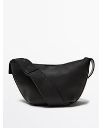 MASSIMO DUTTI - Tumbled Nappa Leather Crossbody Bag - Lyst