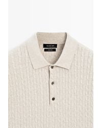 MASSIMO DUTTI - Polo Punto Trenzado 100% Algodón - Lyst