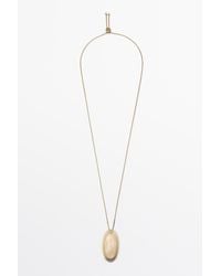 MASSIMO DUTTI - Oval Quartz Pendant Necklace - Lyst