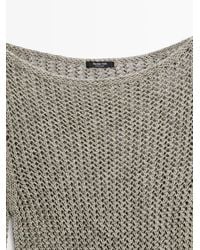 MASSIMO DUTTI - Jersey Punto Calado Mezcla Algodón - Lyst