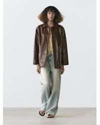 MASSIMO DUTTI - Nappa Leather Jacket - Lyst