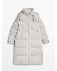 MASSIMO DUTTI - Hooded Technical Jacket With Down And Feathers Filling - Lyst