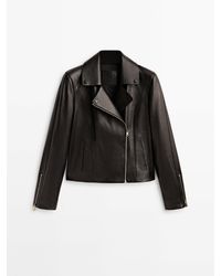 Women's MASSIMO DUTTI Leather jackets from $349 | Lyst