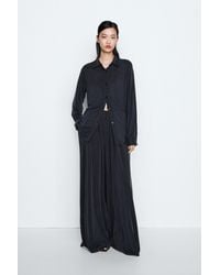 MASSIMO DUTTI - Pleated Flowing Wide-Leg Pants - Lyst