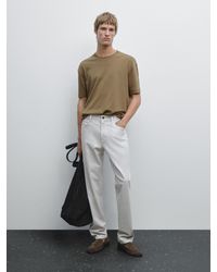 MASSIMO DUTTI - 100% Cotton Medium Weight T-Shirt - Lyst