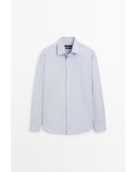 MASSIMO DUTTI - 100% Cotton Regular Fit Striped Shirt - Lyst