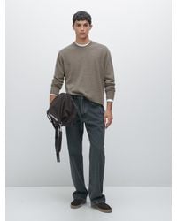 MASSIMO DUTTI - Jersey Cuello Redondo Mezcla Lana - Lyst