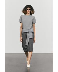 MASSIMO DUTTI - 100% Cotton Short Sleeve T-Shirt - Lyst