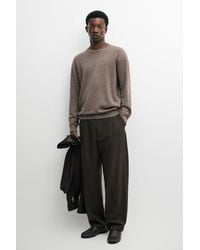 MASSIMO DUTTI - Mouliné Knit Sweater With Wool And Round Neck - Lyst