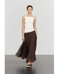 MASSIMO DUTTI - Flowing Flared Midi Skirt - Lyst