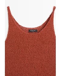 MASSIMO DUTTI - Textured Cotton Blend Strappy Top - Lyst