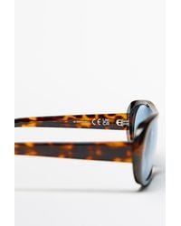 MASSIMO DUTTI - Wide Tortoiseshell-Effect Sunglasses - Lyst
