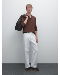MASSIMO DUTTI - Jersey Polo Punto Mezcla Algodón Seda - Lyst