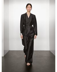 MASSIMO DUTTI - Linen Blend Kimono With Tie Detail - Lyst