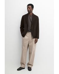 MASSIMO DUTTI - Cotton Blend Darted Pants - Lyst