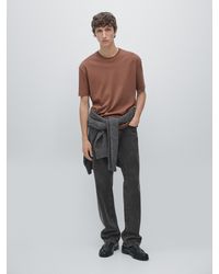MASSIMO DUTTI - T-Shirt Aus 100 Mittelschwerer Baumwolle - Lyst