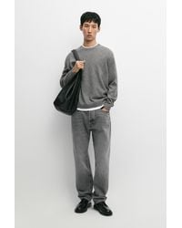 MASSIMO DUTTI - Wool Blend Round Neck Knit Sweater - Lyst