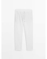 MASSIMO DUTTI - 100% Linnen Joggingbroek - Lyst