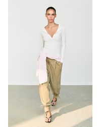 MASSIMO DUTTI - 100% Cotton V-Neck T-Shirt - Lyst