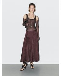 MASSIMO DUTTI - Fließender Godet-Midirock - Lyst