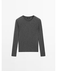 MASSIMO DUTTI - Jersey Punto Canalé Con Lana - Lyst