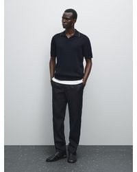 MASSIMO DUTTI - Polo En Maille Côtelée - Lyst