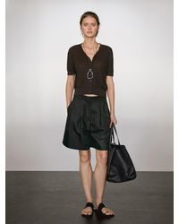 MASSIMO DUTTI - Cardigan Aus 100 Leinen Mit Kurzen Ärmeln - Lyst