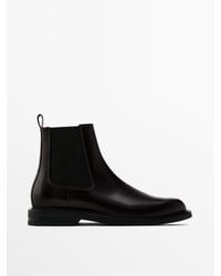 MASSIMO DUTTI - Leather Sock Ankle Boots - Lyst