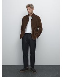 MASSIMO DUTTI - Pantaloni Testurizzati Slim Fit - Lyst