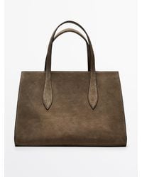 MASSIMO DUTTI - Splitsuède Maxishopper - Lyst